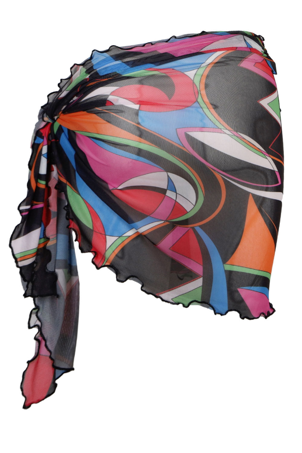 Load image into Gallery viewer, Mini Mesh Sarong Black Multi
