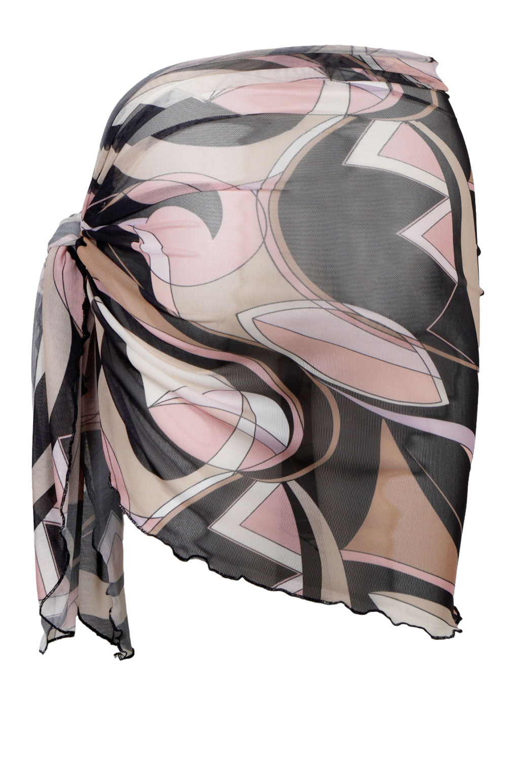 Load image into Gallery viewer, Mini Mesh Sarong Black Nude
