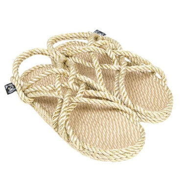 JC Beige & Sparkling Gold Sandals - Shoes