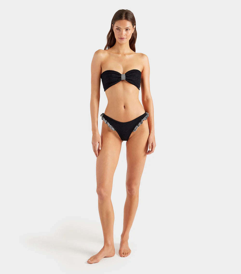 Load image into Gallery viewer, Jean Bikini Black Gingham
