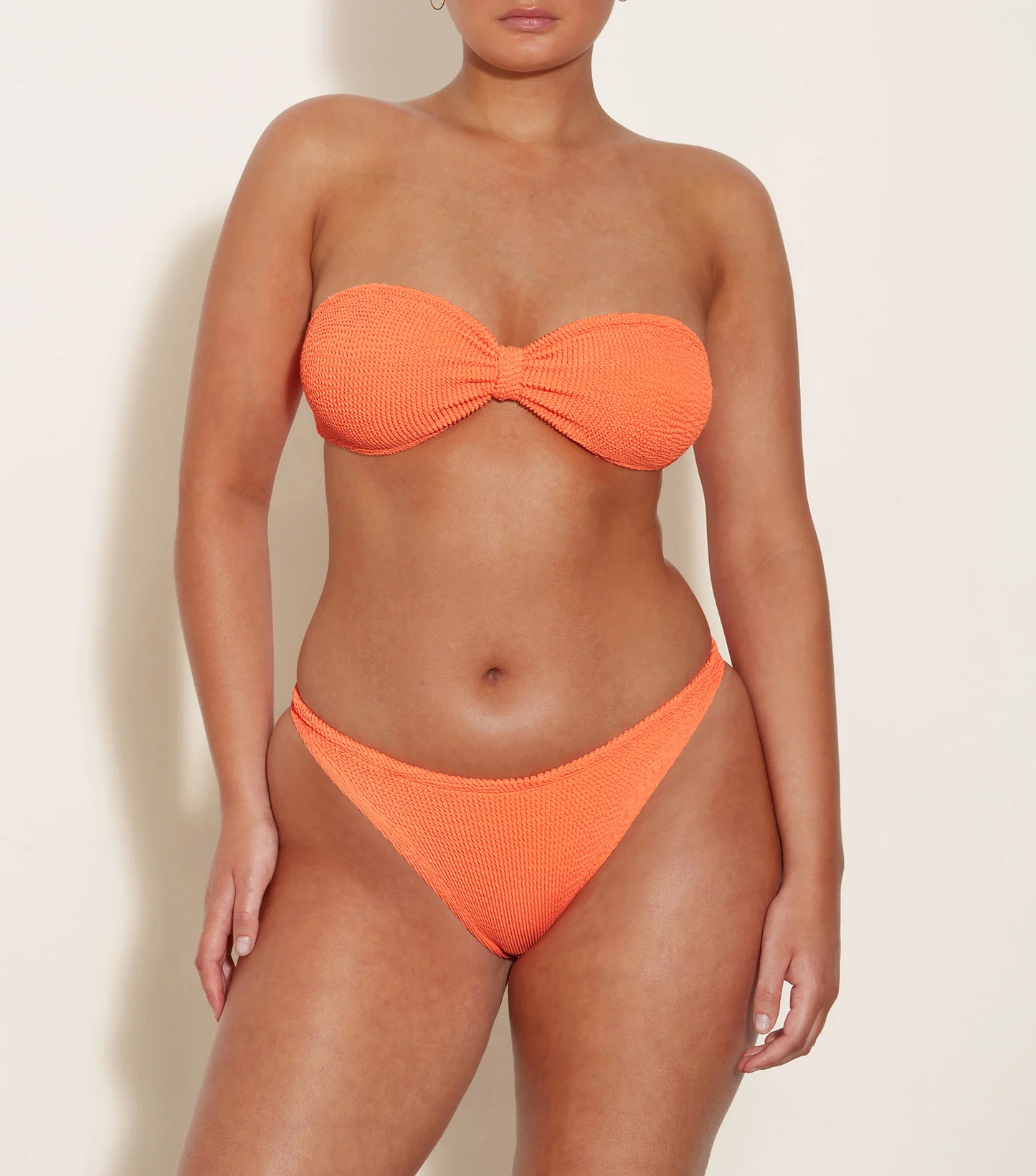 Orange Bikini Set with Bandeau Top - Jean Bikini