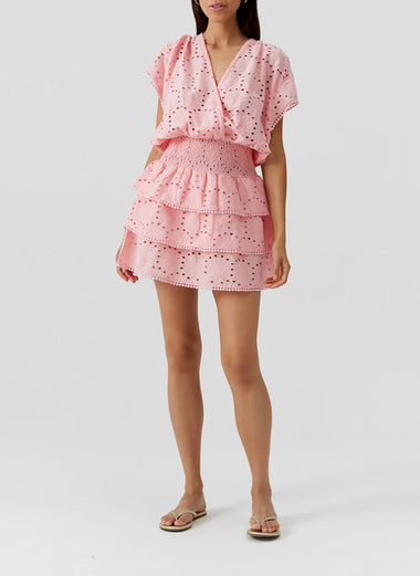 Jess Short Dress Peach