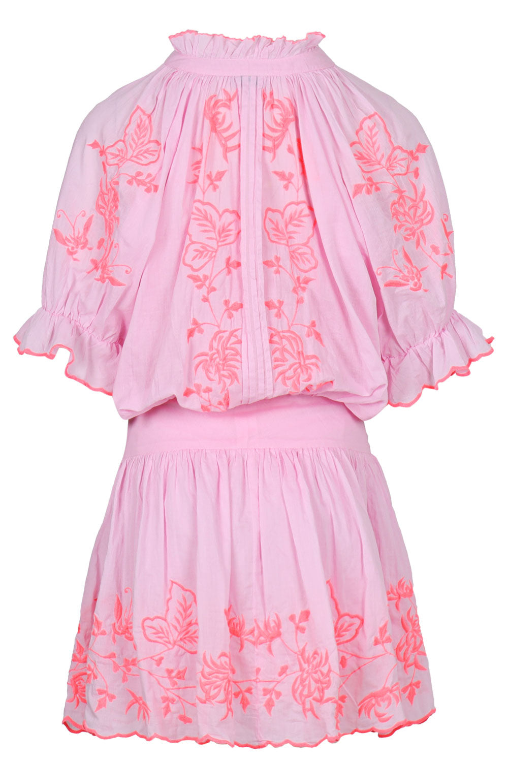 Load image into Gallery viewer, Blouson Dress with Butterfly Embroidery Petal Pink/Candy
