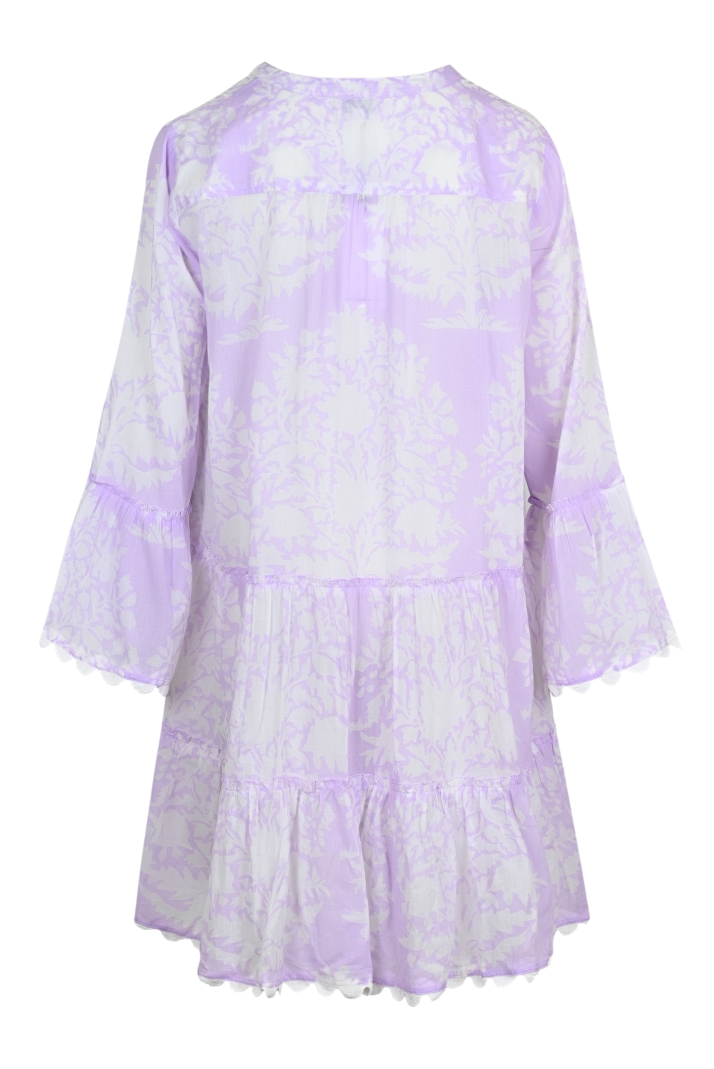Load image into Gallery viewer, Flared Sleeve Dress In Palladio Print Lilac
