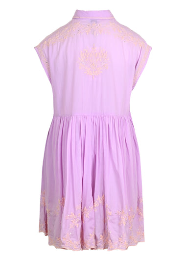 Poncho Dress: Lotus Embroidery & Lilac Slip Combinations