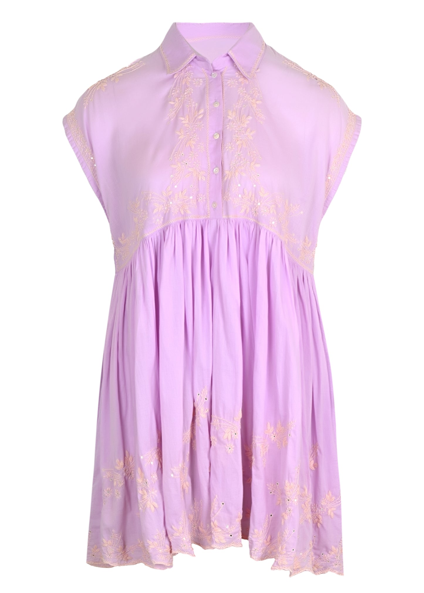 Load image into Gallery viewer, Poncho Dress: Lotus Embroidery &amp;amp; Lilac Slip Combinations
