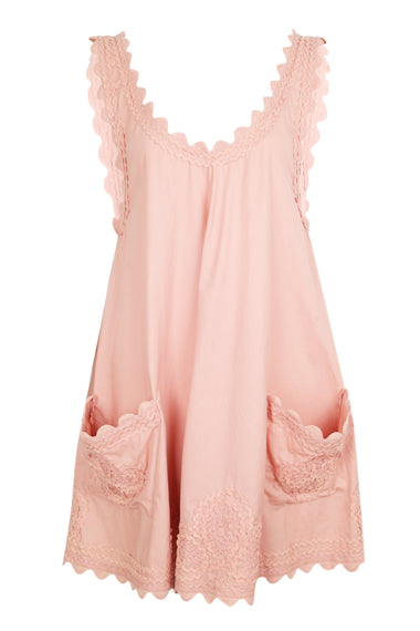 Poplin Low Back Dress In Bronze