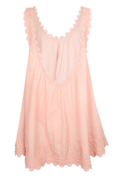 Poplin Low Back Dress In Bronze