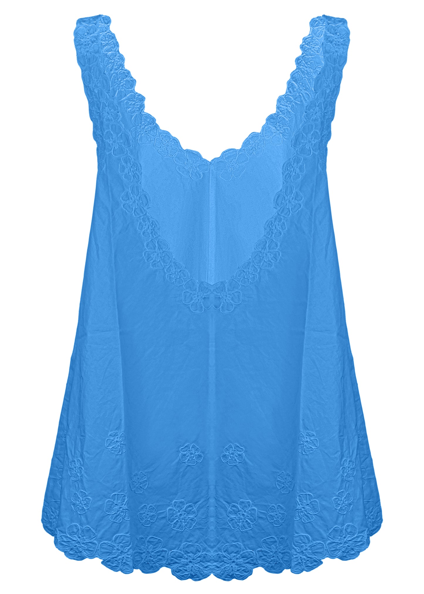 Load image into Gallery viewer, Poplin Low Back Dress with Cord Flower In Marine
