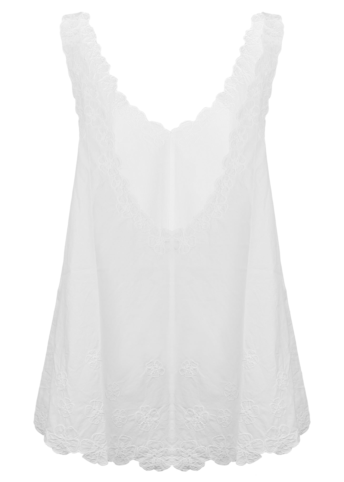Load image into Gallery viewer, Poplin Low Back Dress with Cord Flower In White
