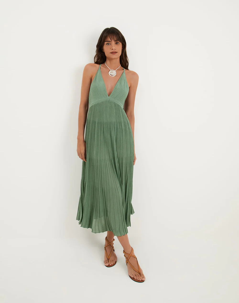 Load image into Gallery viewer, Knit Katia Long Dress Seaglass - Dress
