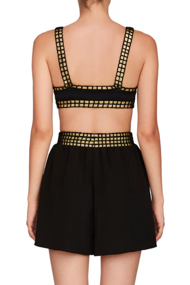 High Waisted Shorts Crepe Black