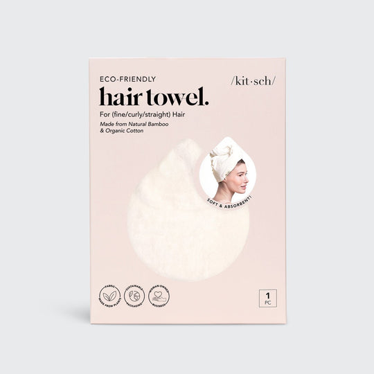 Eco-Friendly Hair Towel Ivory