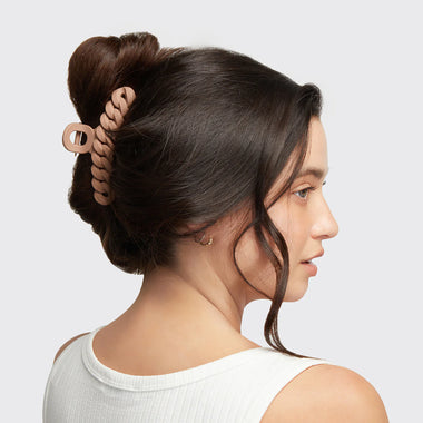 Eco-friendly Chain Claw Clip 3pcs Neutral - ONE SIZE - Hair Accesories