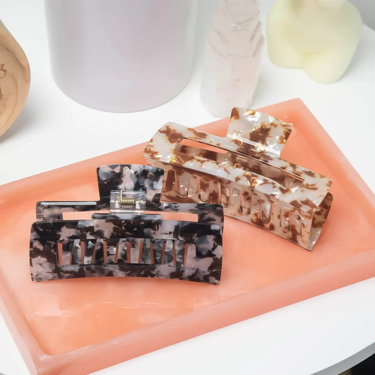 Load image into Gallery viewer, Recycled Plastic Jumbo Claw Clip Brown - ONE SIZE - Hair Accesories
