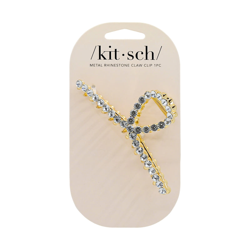 Metal Rhinestone Claw Clip Gold