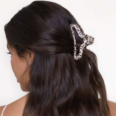 Satin Wrapped Claw Clip Leopard - ONE SIZE - Hair Accessories