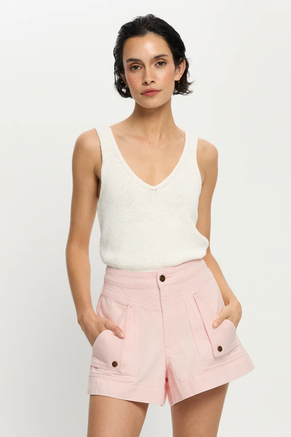 Celene Denim Short Soft Pink