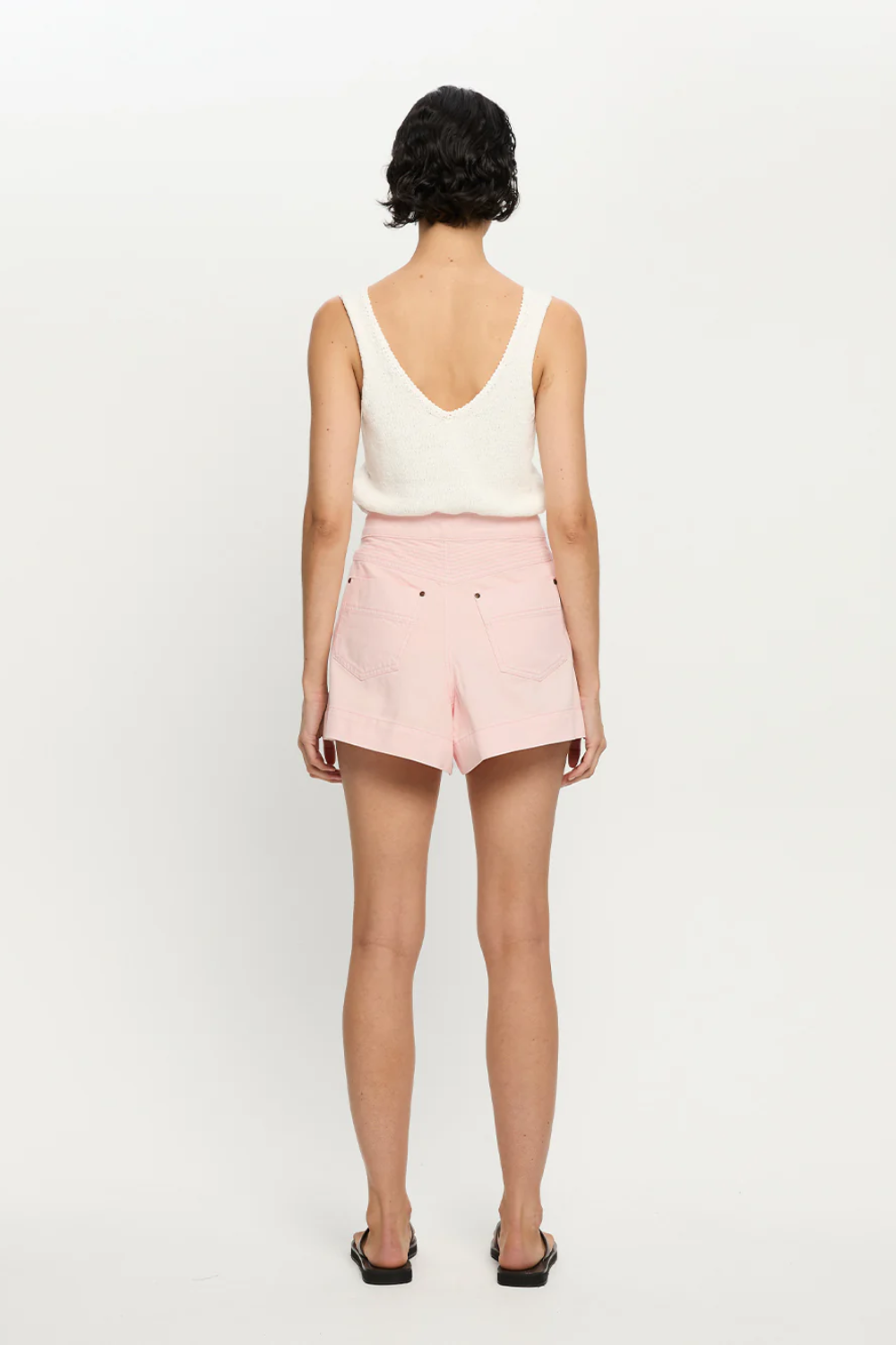 Load image into Gallery viewer, Celene Denim Short Soft Pink
