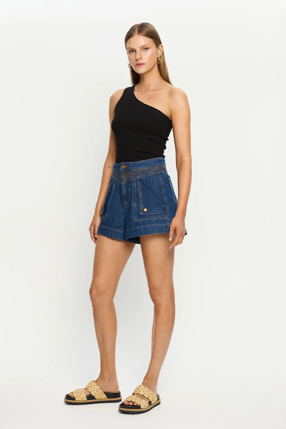 Load image into Gallery viewer, Celene Denim Short Indigo Blue
