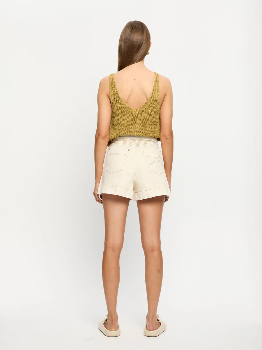 Load image into Gallery viewer, Celene Denim Short Cream
