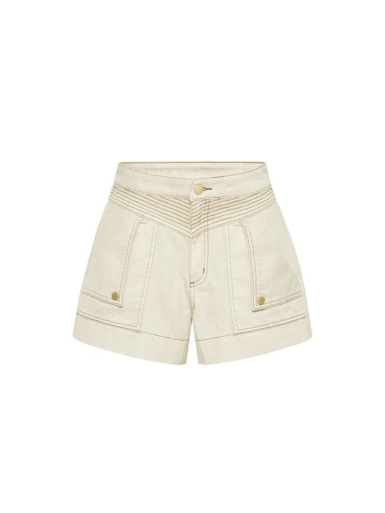 Load image into Gallery viewer, Celene Denim Short Cream
