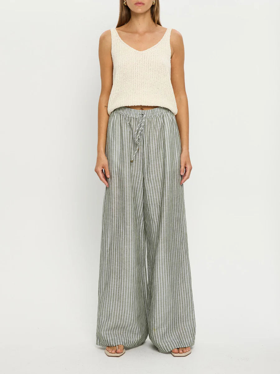 Load image into Gallery viewer, Elara Pant Green Stripe
