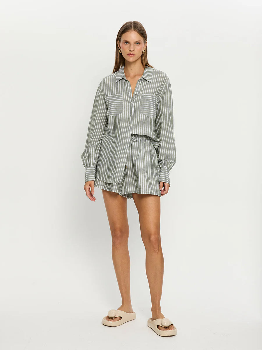 Load image into Gallery viewer, Elara Short Green Stripe
