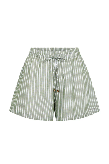 Elara Short Green Stripe