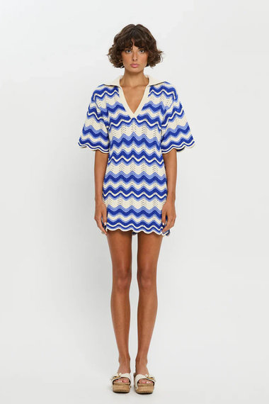 Leighton Mini Dress Blue Wave