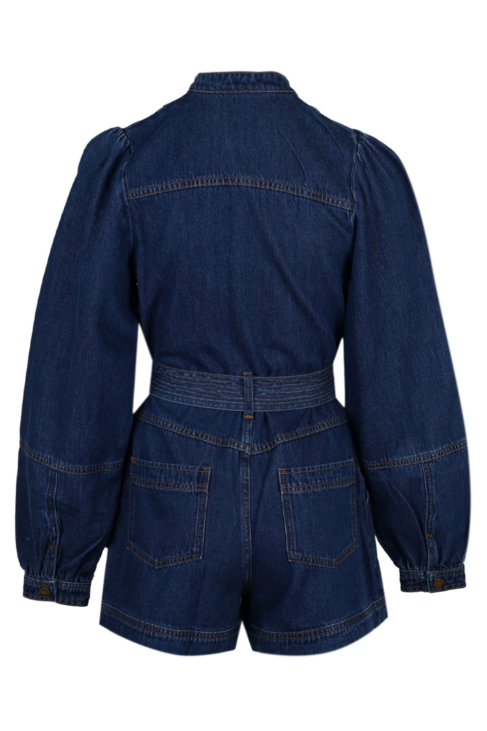 Load image into Gallery viewer, Lourdes Denim Playsuit Indigo Blue
