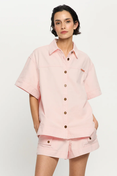Marla Denim Shirt Soft Pink