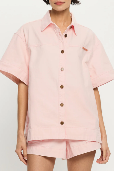 Marla Denim Shirt Soft Pink