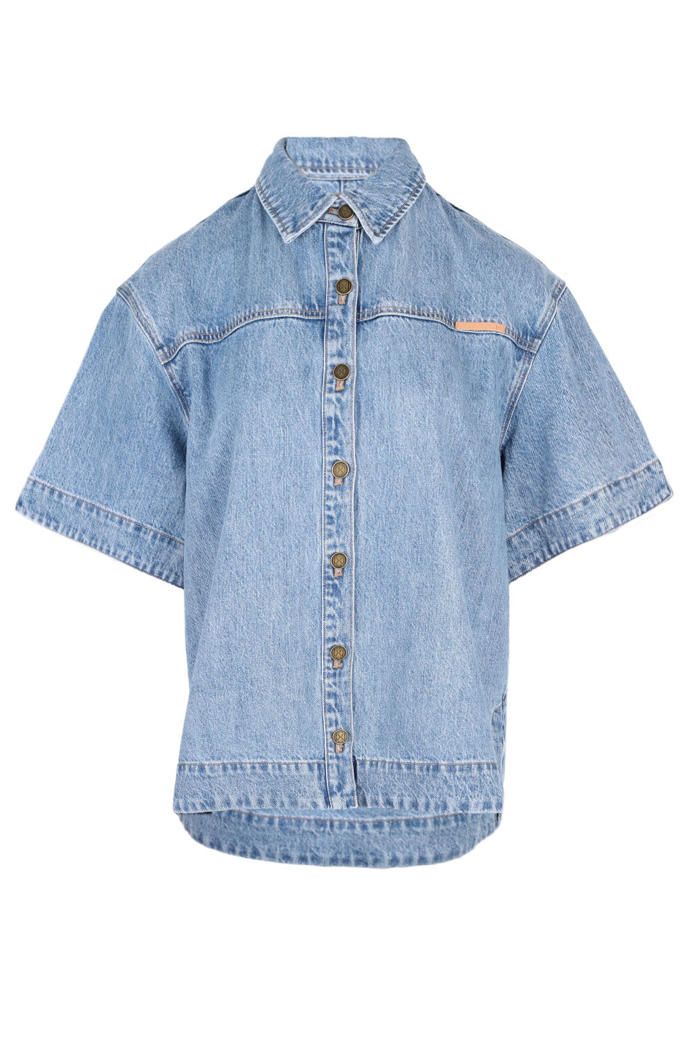Load image into Gallery viewer, Marla Denim Shirt Stonewash/Blue
