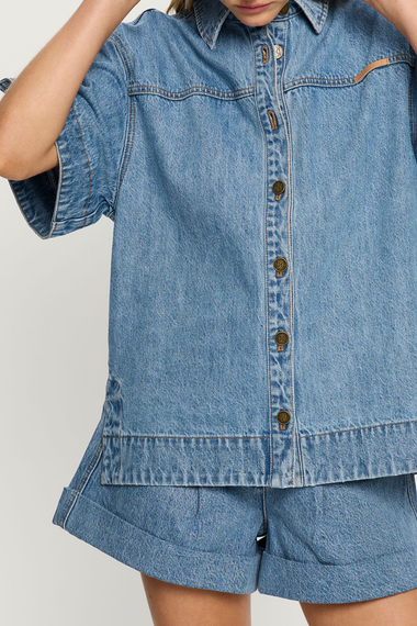 Marla Denim Shirt Stonewash/Blue