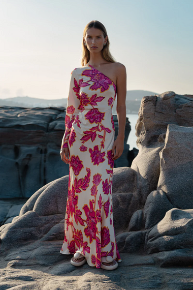 Rhia One Sleeve Maxi Dress