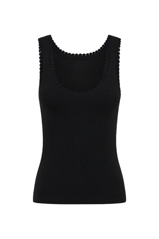 Tallulah Scoop Tank Black