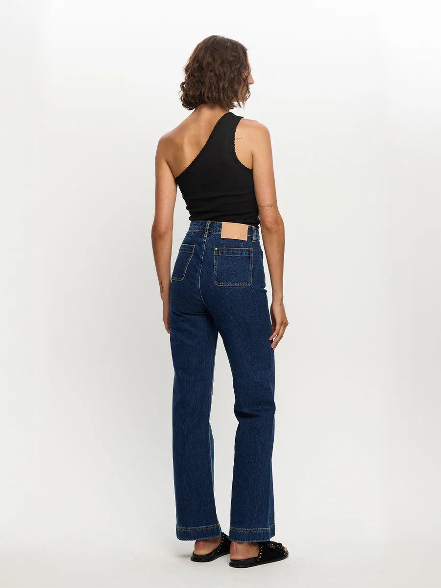 Load image into Gallery viewer, Tallulah One Shoulder Tank Black
