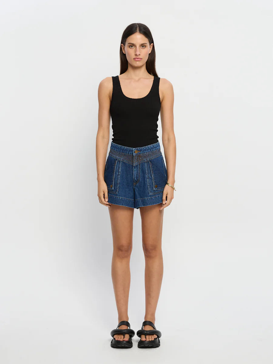 Load image into Gallery viewer, Tallulah Scoop Tank Black
