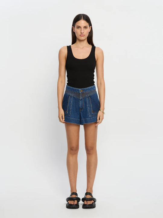 Load image into Gallery viewer, Tallulah Scoop Tank Black
