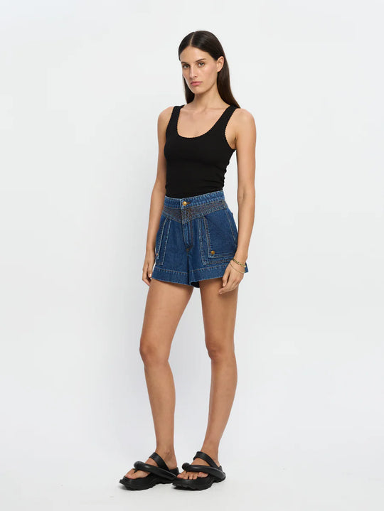 Load image into Gallery viewer, Tallulah Scoop Tank Black

