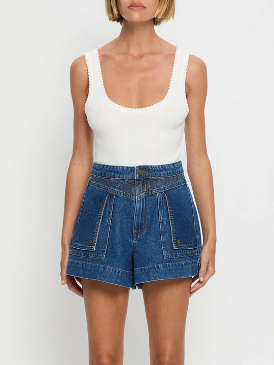 Tallulah Scoop Tank Ivory