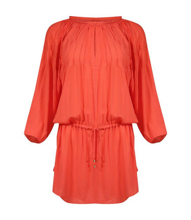 Solid Sara Caftan Coral - M - Kaftan
