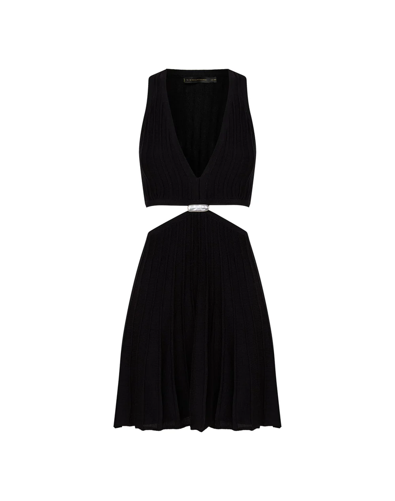 Knit Helen Short Dress Black