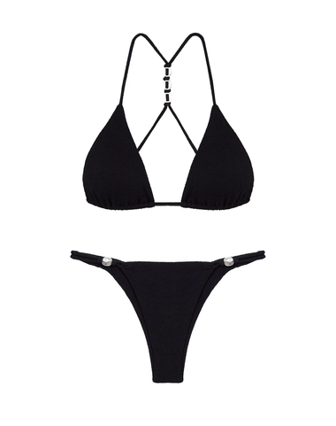 Firenze Kori T Back Tri Top Black - Bikini Top