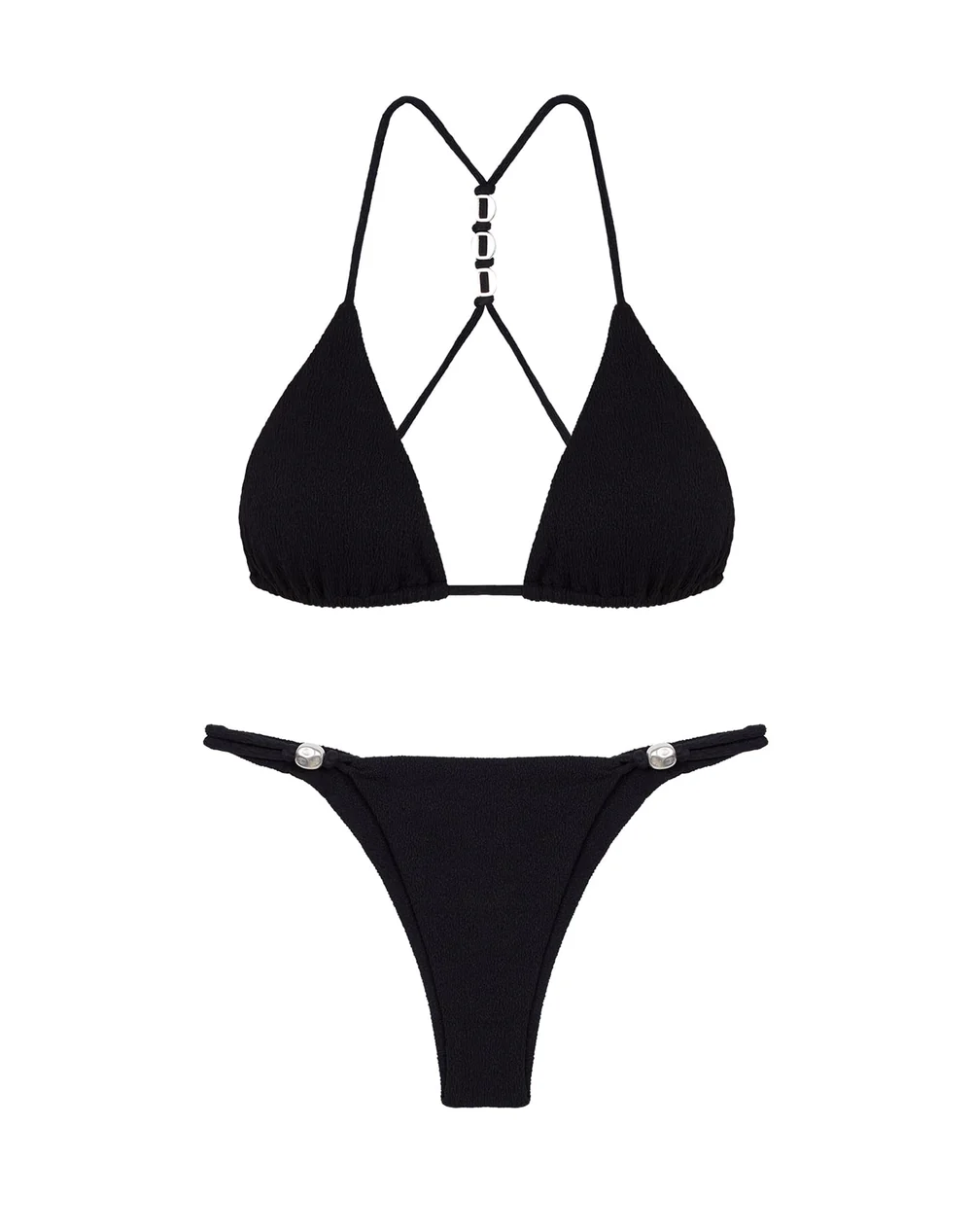 Load image into Gallery viewer, Firenze Kori Detail Brazilian Bottom Black - Bikini Bottom
