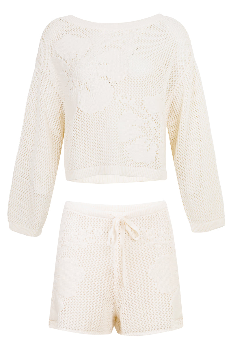 Island Time Sweater & Short Cream