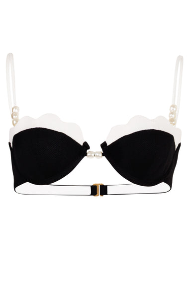 Sunrise Shell Top Black/Cream