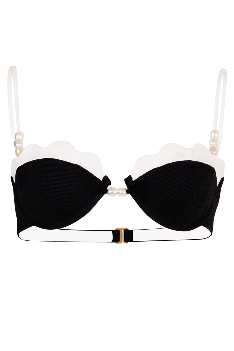 Sunrise Shell Top Black/Cream