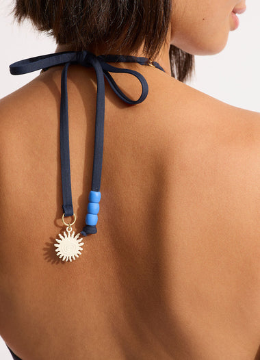 La Palma Diamond Wire Bandeau Top True Navy - Bikini Top